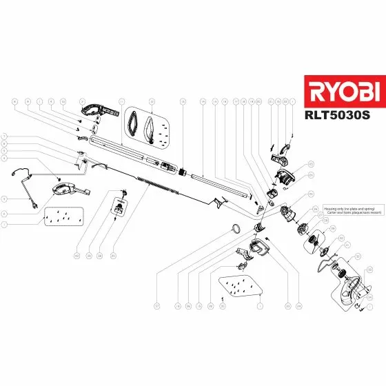 Ryobi ELT4235 HANDLE TUBE ELT375/4235  8038800001 Spare Part