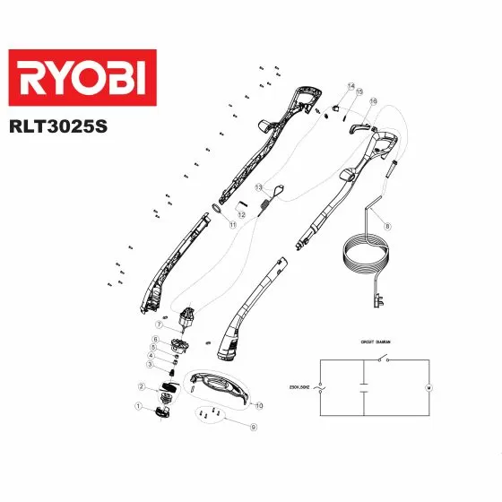 Ryobi ELT1040 Type: 1 ARMATURE RET/AK1000 EBC/ELT1040  93097051 Spare Part