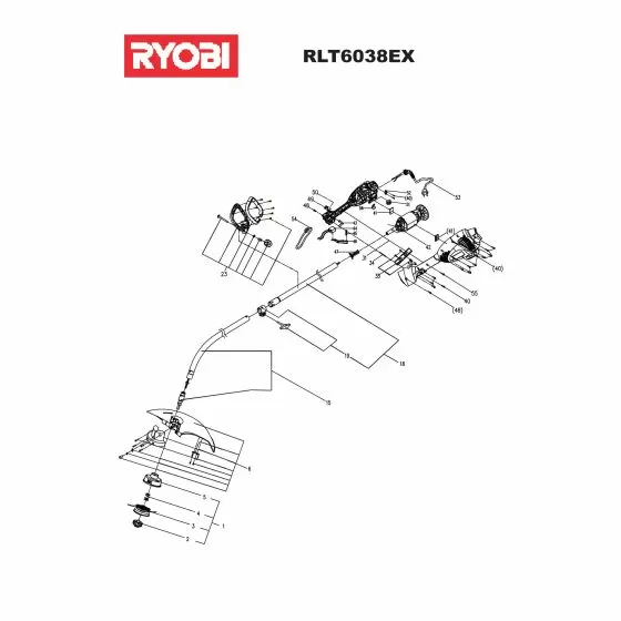 Ryobi ELT4235 LEFT HANDGRIP ELT3725/4235  8136800001 Spare Part