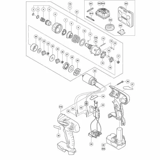 Hitachi DB10DL Spare Parts List