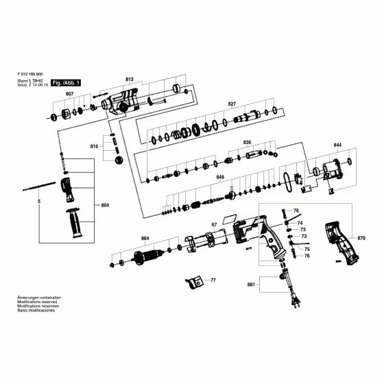 Skil 1859 Spare Parts List Type: F 012 185 901 127V BR