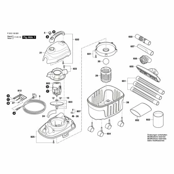 Skil 1160 Spare Parts List Type: F 015 116 003 230V GB