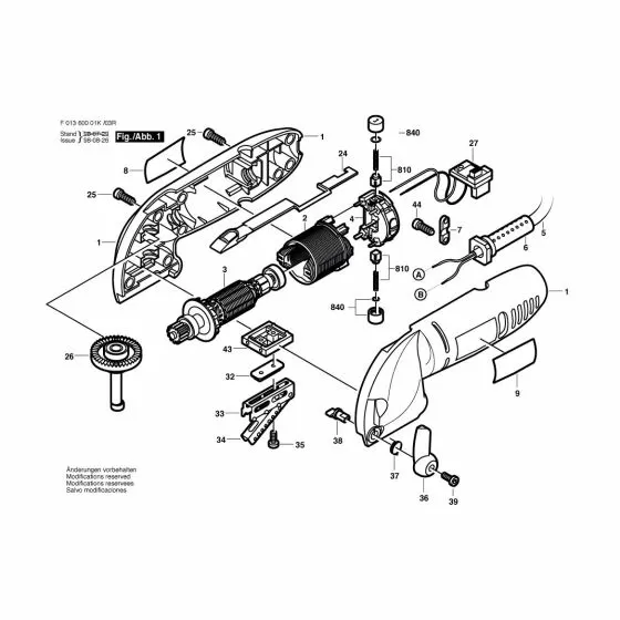 Dremel 6000 Spare Parts List Type: F 013 600 01K