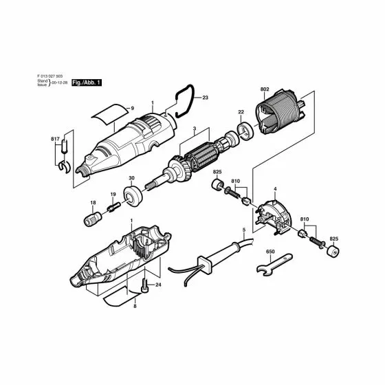 Dremel 275 Spare Parts List Type: F 013 027 507