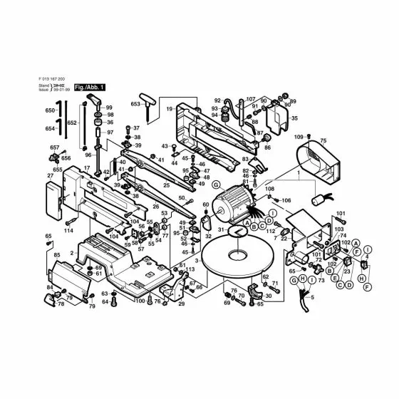 Dremel 1672 Spare Parts List Type: F 013 167 200