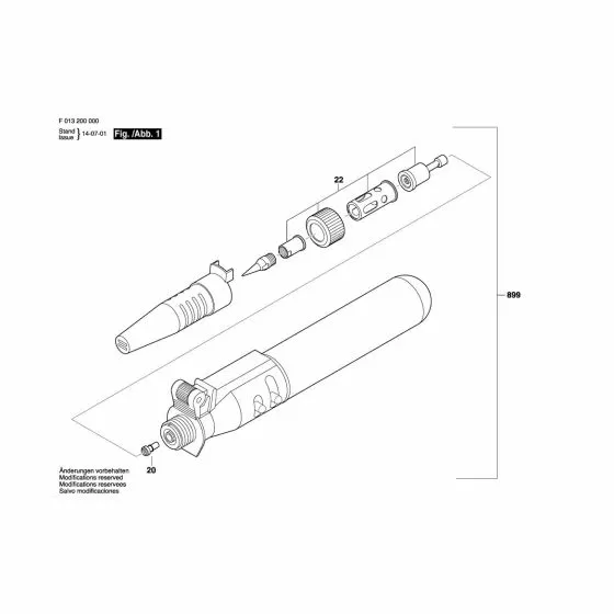 Dremel 2000 Spare Parts List Type: F 013 200 000