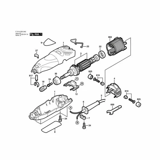 Dremel 300 Spare Parts List Type: F 013 030 055