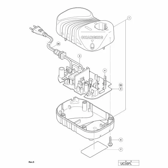 Hitachi UC3SFL Spare Parts List