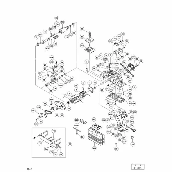 Hitachi F-30A Spare Parts List