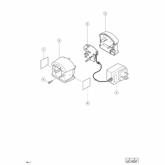 Hitachi UC18SF Spare Parts List