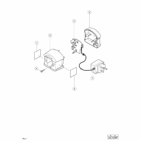 Hitachi UC12SF Spare Parts List