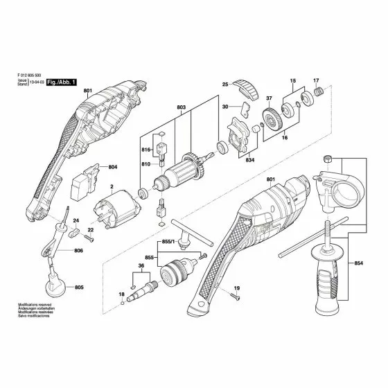 Skil 6055 Spare Parts List Type: F 012 605 500 127V LAM