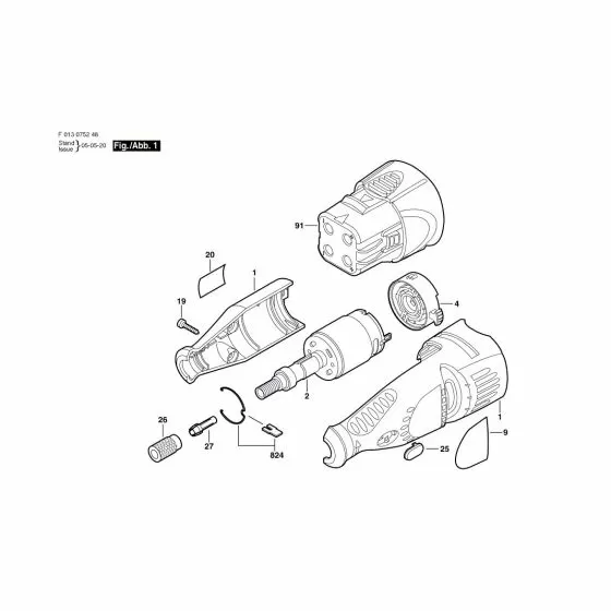 Dremel 752 Spare Parts List Type: F 013 075 248