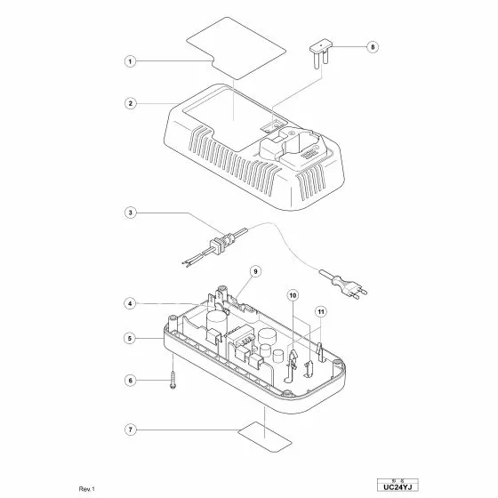 Hitachi UC24YJ Spare Parts List