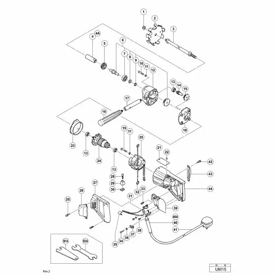 Hitachi UM15 Spare Parts List