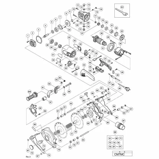 Hitachi CM7MC Spare Parts List