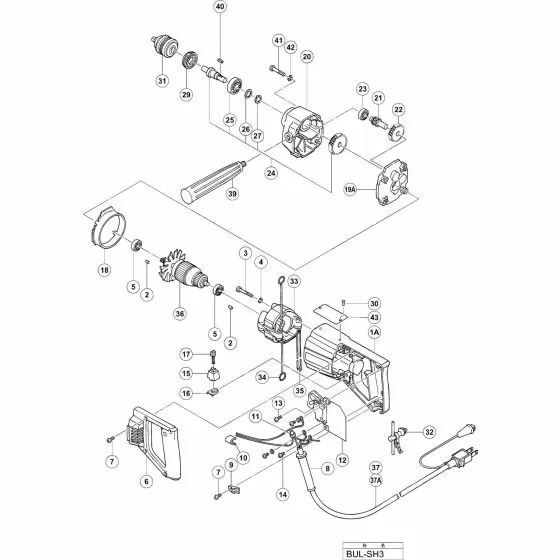 Hitachi BUL-SH3 Spare Parts List