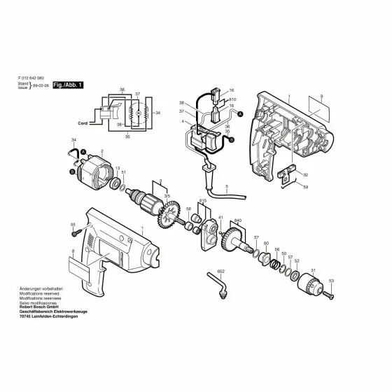 Skil 6420-80 Spare Parts List Type: F 012 642 080 240V ---