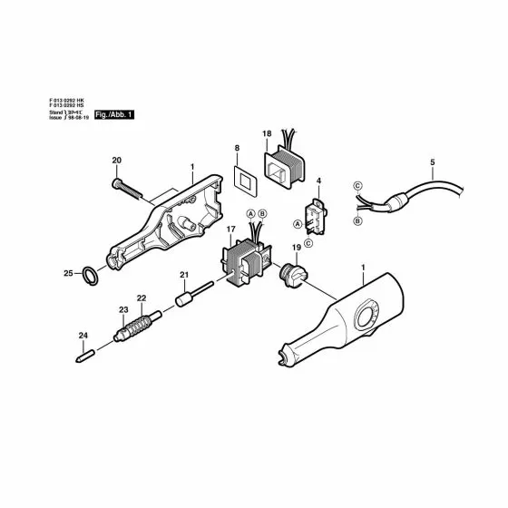 Dremel 292 Spare Parts List Type: F 013 029 2HK