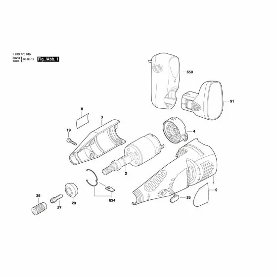 Dremel 7700 Spare Parts List Type: F 013 770 051