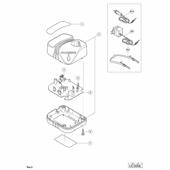 Hitachi UC3SML Spare Parts List