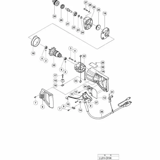 Hitachi LUH-DH4 Spare Parts List