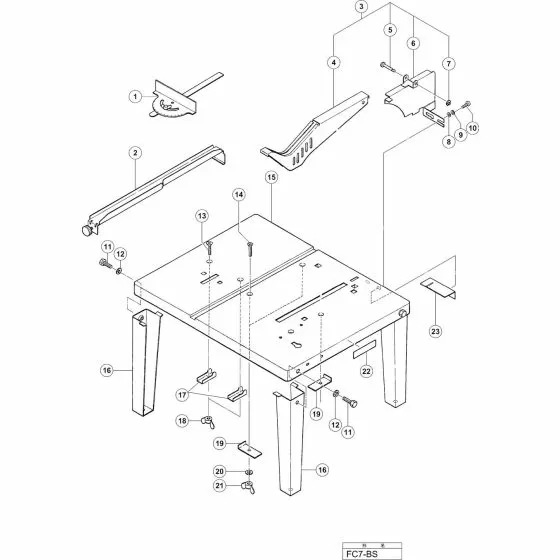 Hitachi FC7-BS Spare Parts List