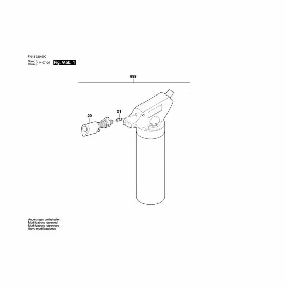 Dremel 2200 Spare Parts List Type: F 013 220 000