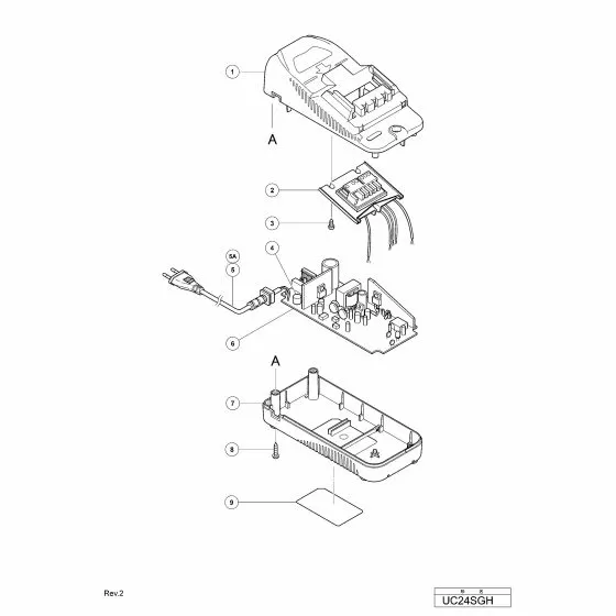 Hitachi UC24SGH Spare Parts List