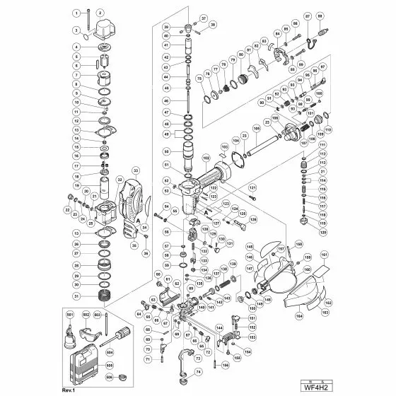 Hitachi WF4H2 Spare Parts List