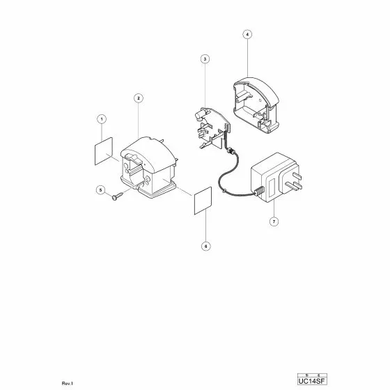 Hitachi UC14SF Spare Parts List