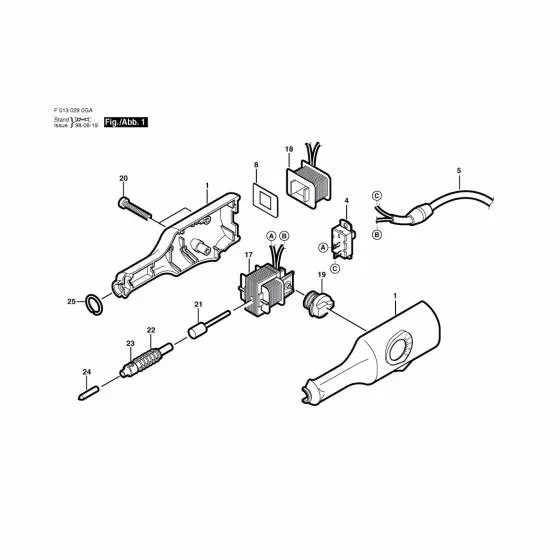 Dremel 290 Spare Parts List Type: F 013 029 0GA