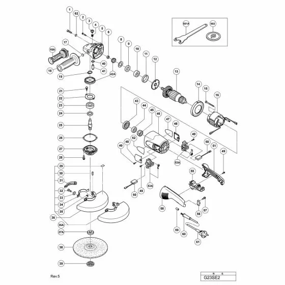 Hitachi G23SE2 Spare Parts List