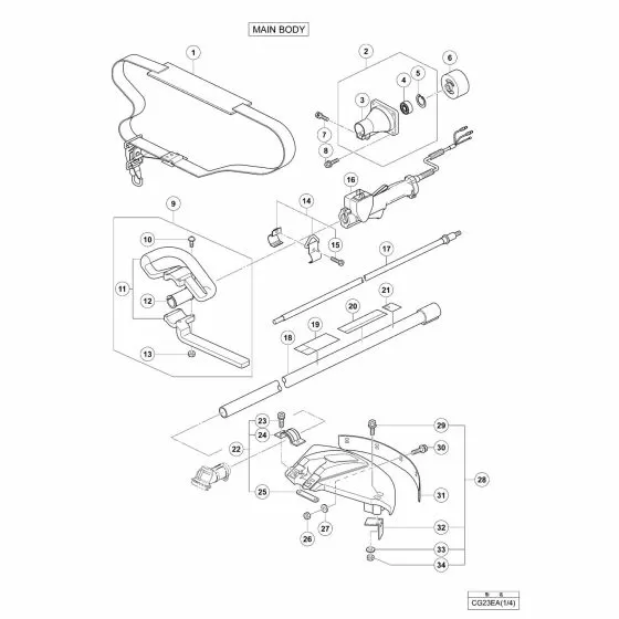 Hitachi CG23EA Spare Parts List