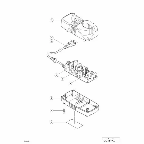 Hitachi UC18YKL Spare Parts List