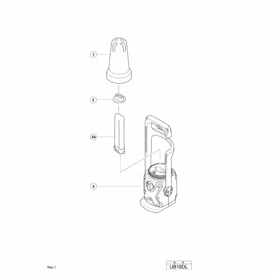 Hitachi UB18DL Spare Parts List