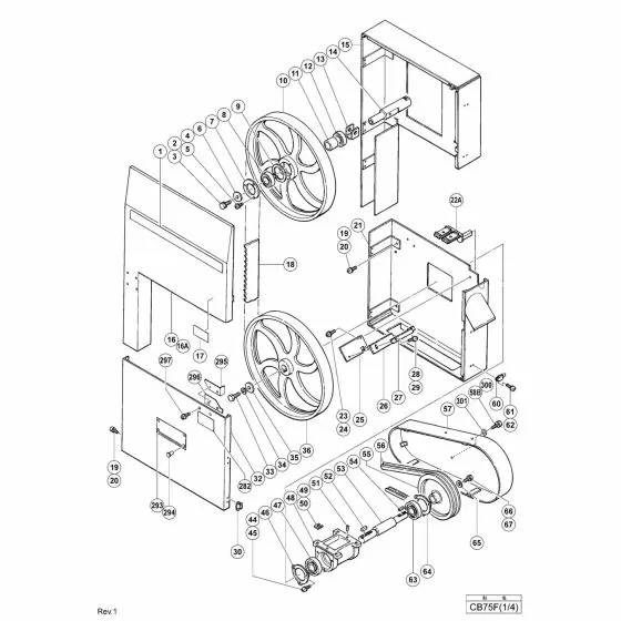 Hitachi CB75F Spare Parts List