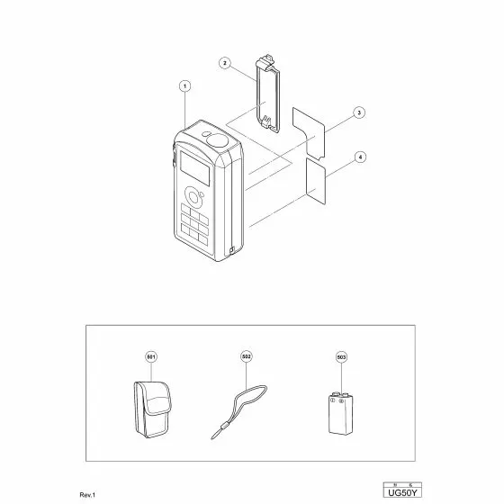 Hitachi DIGITALLASERMEUG50Y Spare Parts List