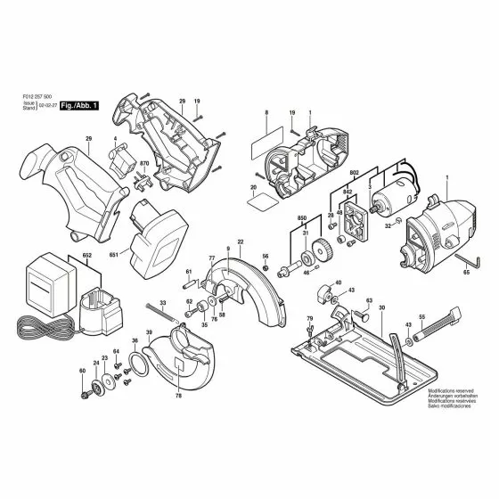 Skil 2575 Spare Parts List Type: F 012 257 500 14.4V USA