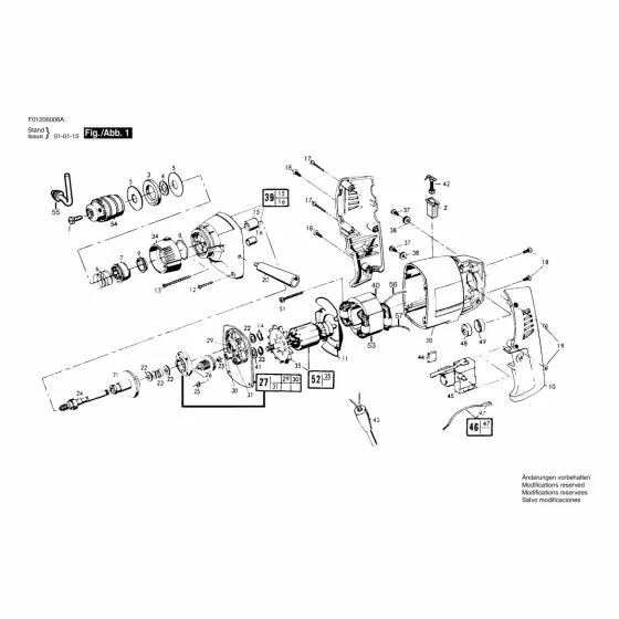 Skil 600 Spare Parts List Type: F 012 060 08A 120V USA