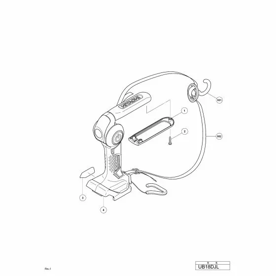 Hitachi UB18DJL Spare Parts List