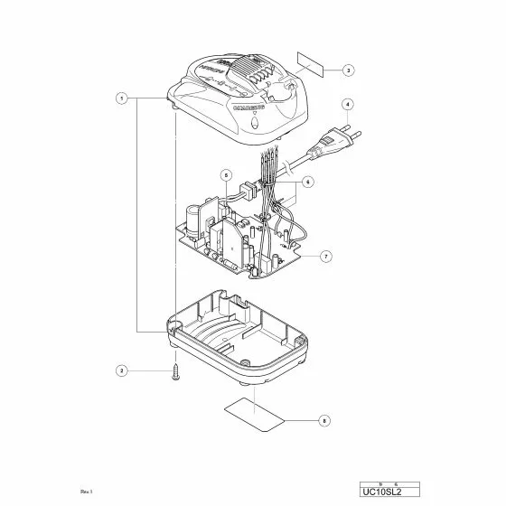 Hitachi UC10SL2 Spare Parts List