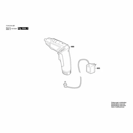 Skil 1012 Spare Parts List Type: F 015 101 201 4.8V EU