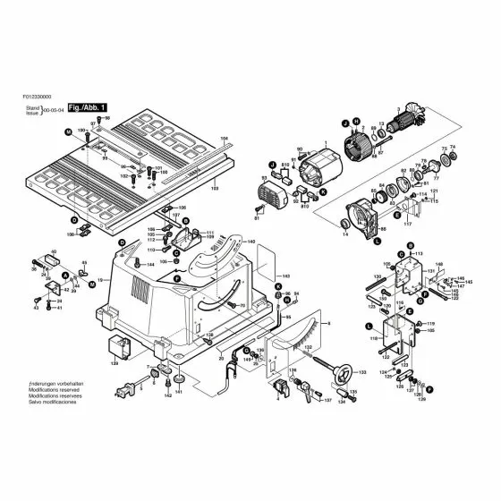 Skil 3300 Spare Parts List Type: F 012 330 000 120V USA