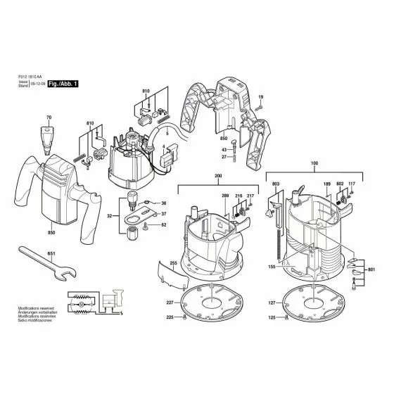 Skil 1810 Spare Parts List Type: 2 610 915 609 120V ---