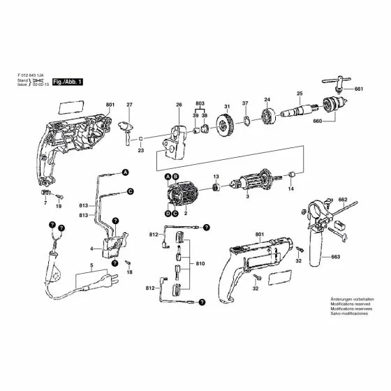 Skil 6431 AA Spare Parts List Type: F 012 643 1AA 127V SAM