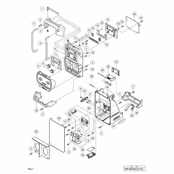 Hitachi UR18DSL2 Spare Parts List