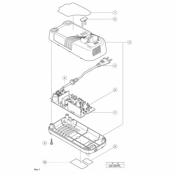 Hitachi UC18YFL Spare Parts List