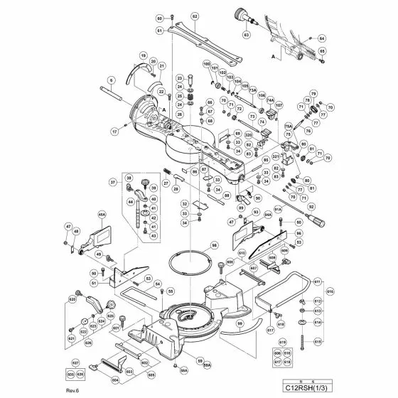 Hitachi C12RSH Spare Parts List