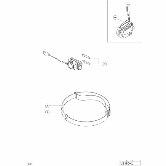 Hitachi UB18DKL Spare Parts List